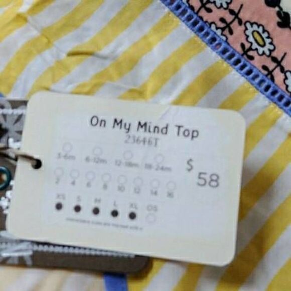 Matilda Jane Adventure Begins On My Mind Top Women's MEDIUM NWT - Picture 12 of 12